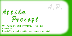 attila preiszl business card